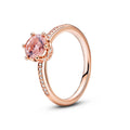 Pandora Moments Bague Solitaire Couronne Scintillante Rose 188289C01
