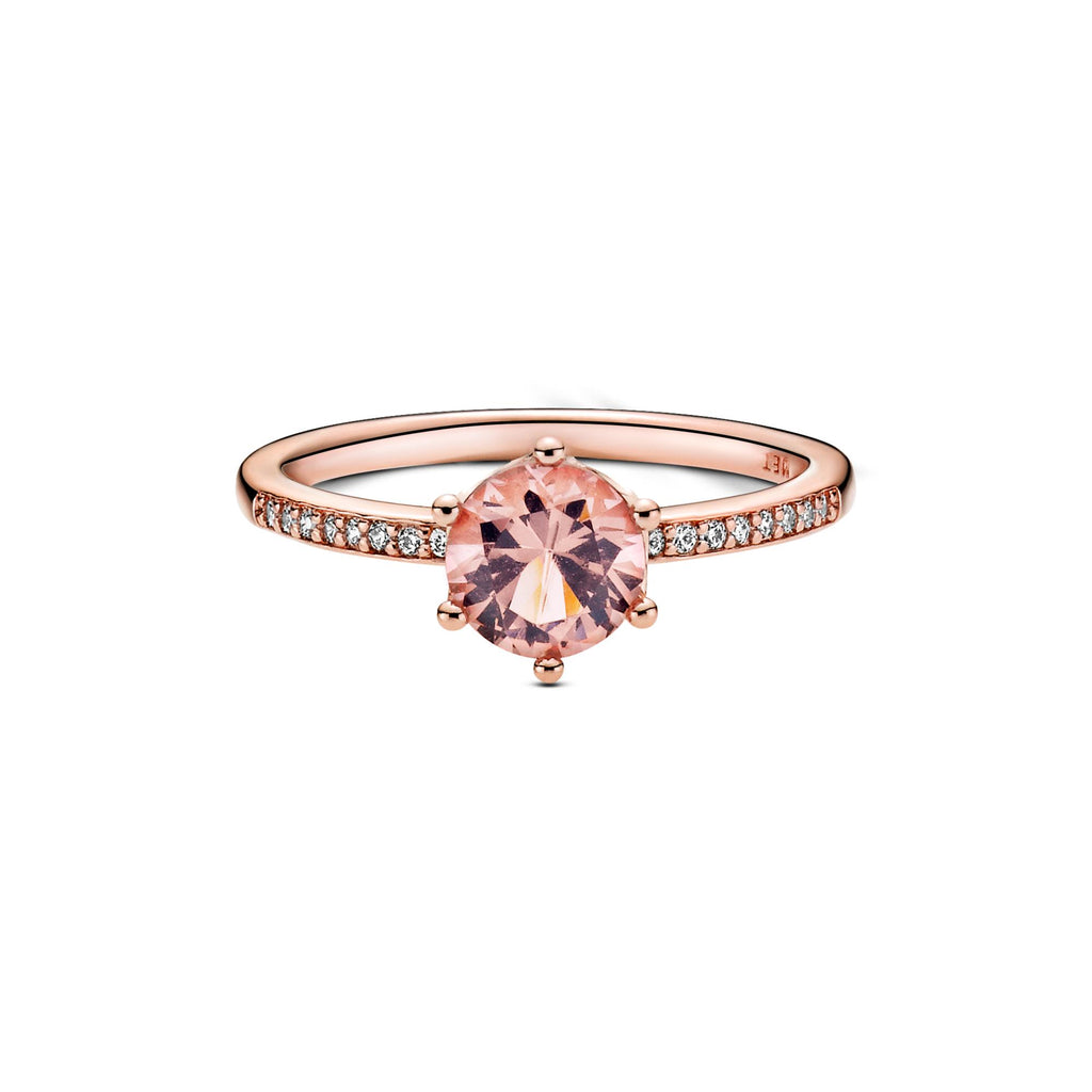 Pandora Moments Bague Solitaire Couronne Scintillante Rose 188289C01