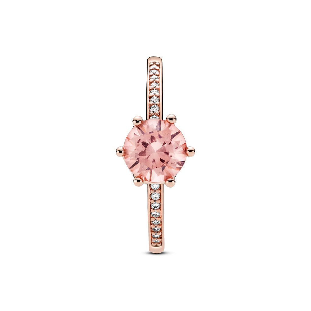 Pandora Moments Bague Solitaire Couronne Scintillante Rose 188289C01