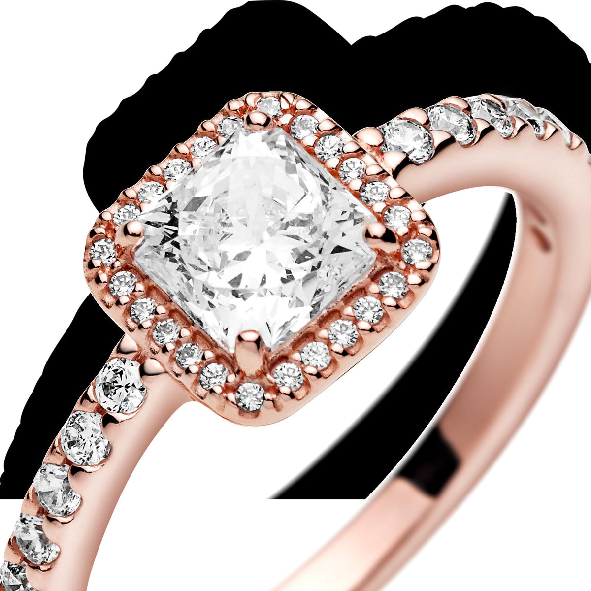 Pandora Timeless Bague Halo Scintillant Carré 188862C01