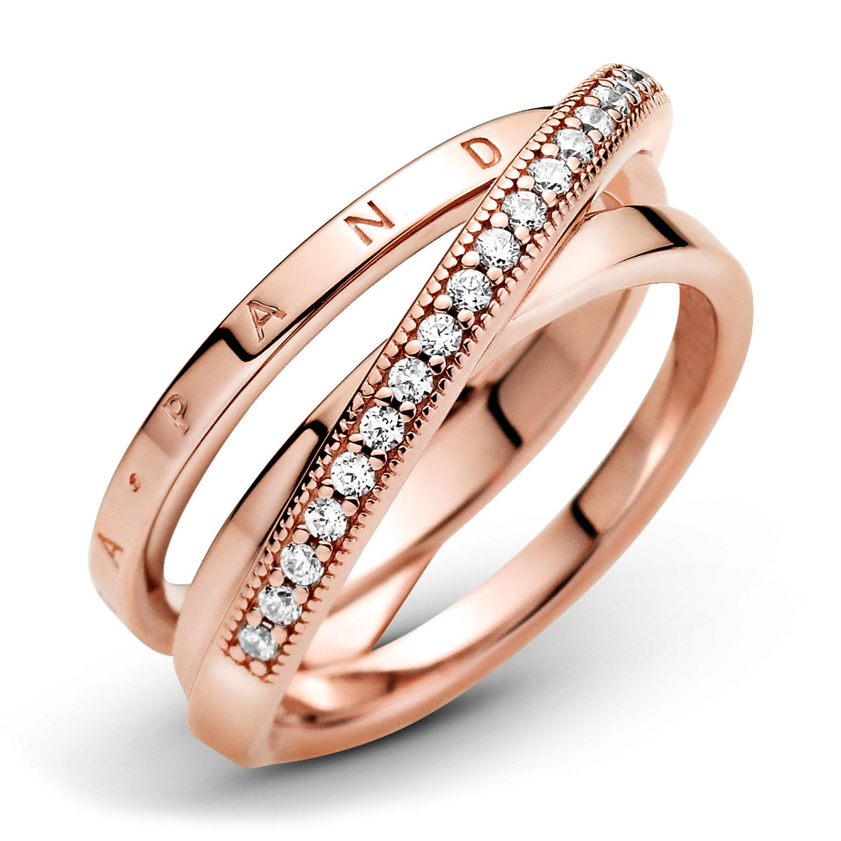 Pandora Signature Anneau Triple Pavé Croisé 189057C01