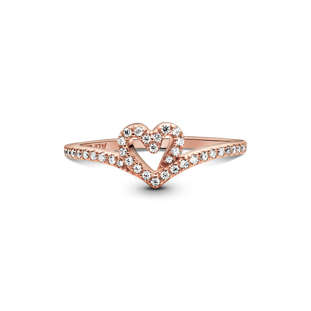 Pandora Timeless Bague Cœur Chevron Scintillante 189302C01