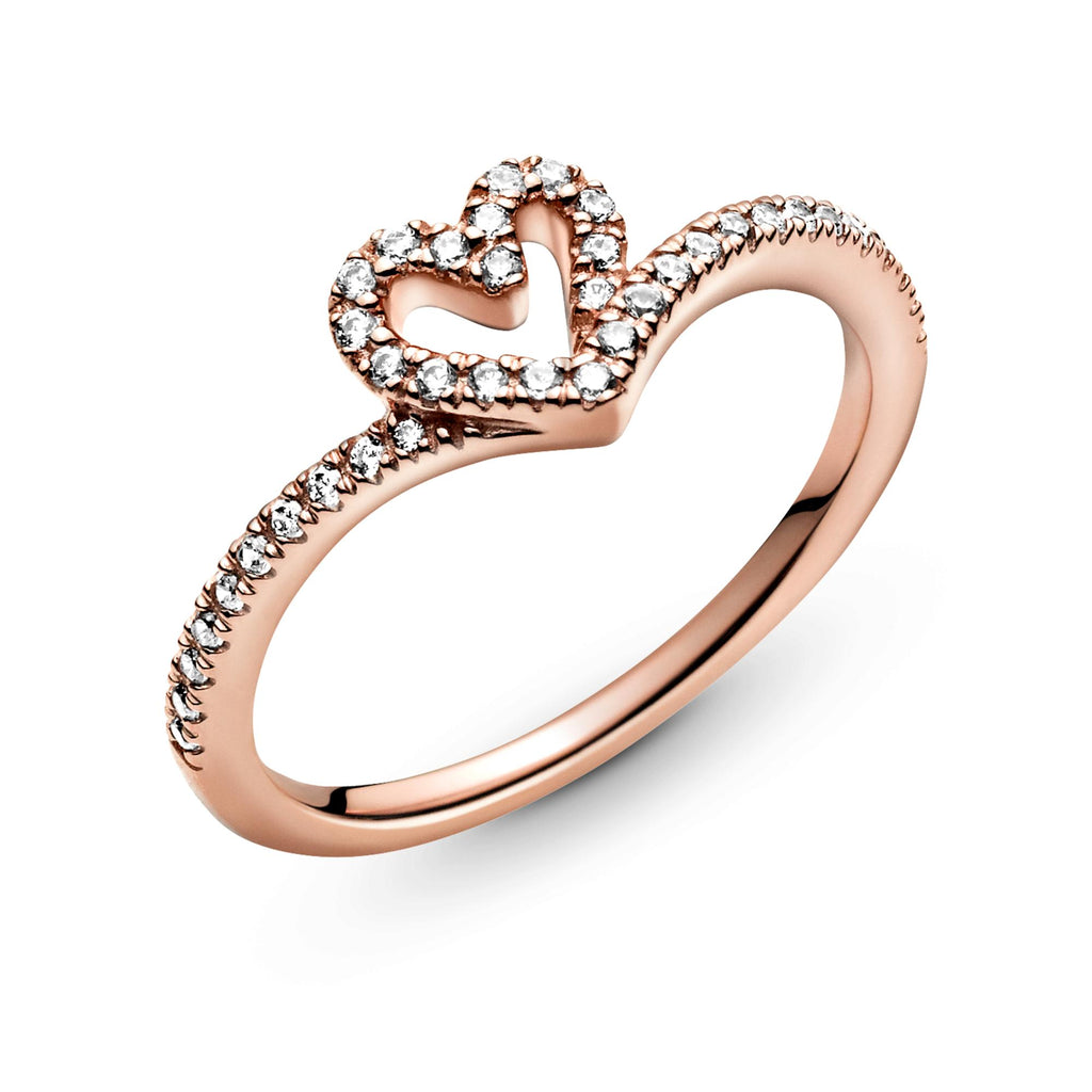 Pandora Timeless Bague Cœur Chevron Scintillante 189302C01