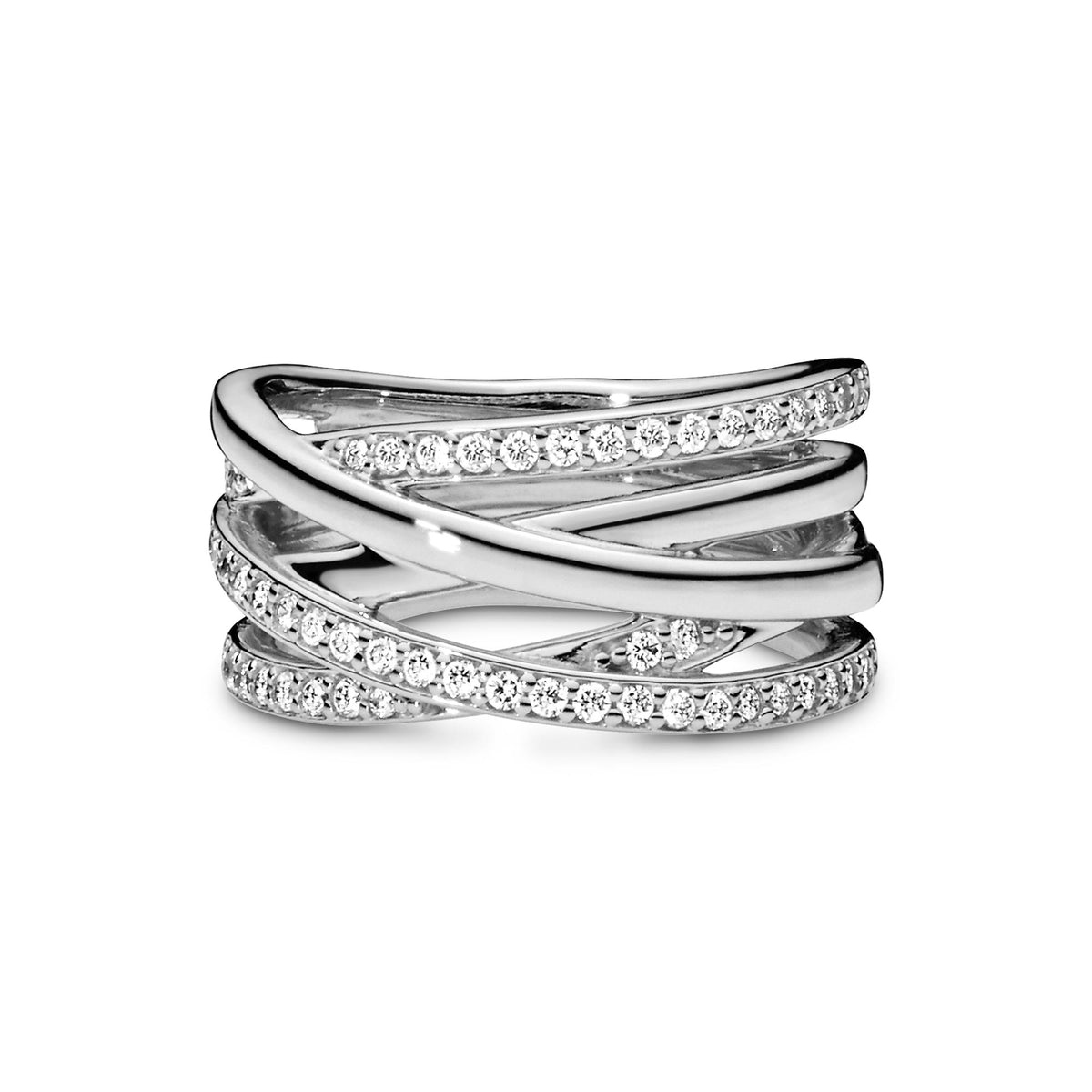 Pandora Timeless Bague Scintillante & Lignes Polies 190919CZ