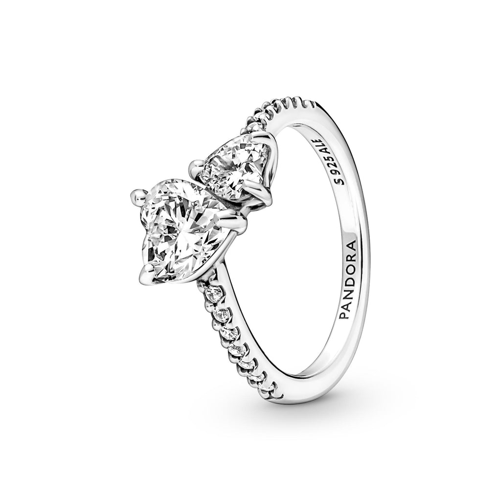Pandora Timeless Bague Scintillante Cœur Double 191198C01