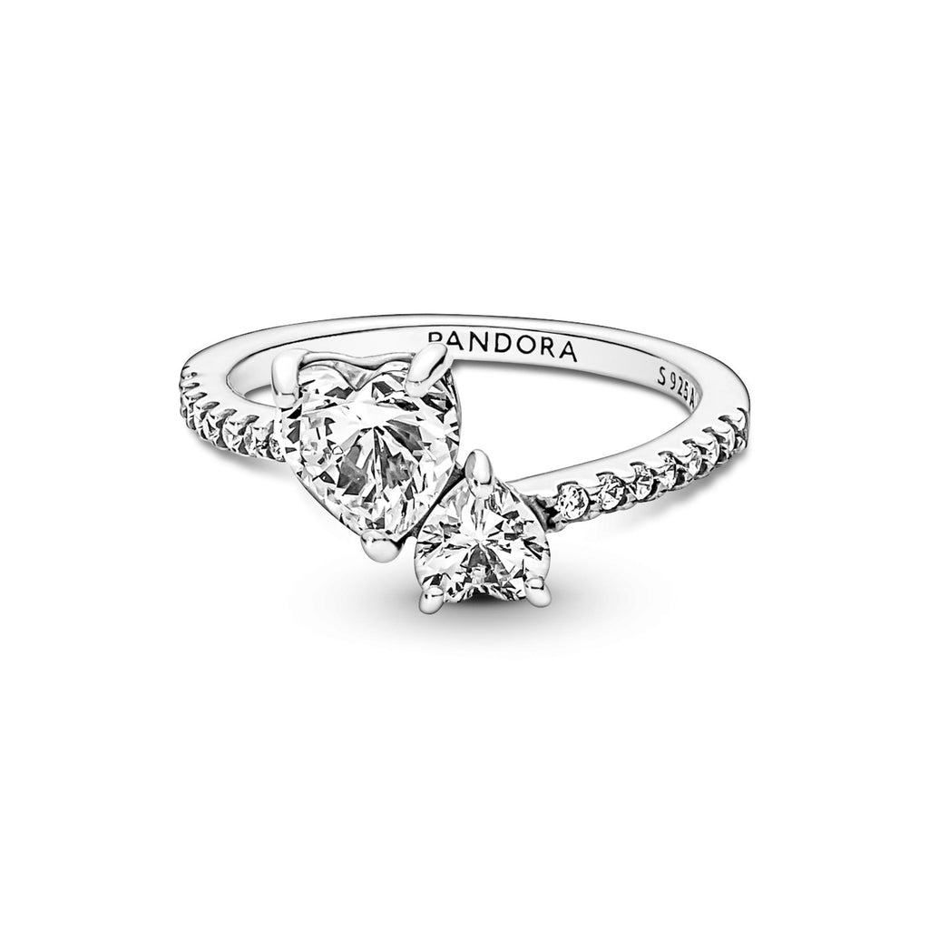 Pandora Timeless Bague Scintillante Cœur Double 191198C01