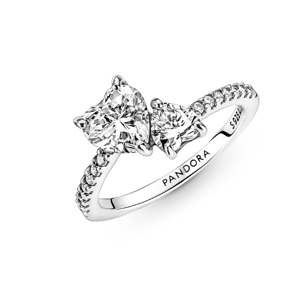 Pandora Timeless Bague Scintillante Cœur Double 191198C01