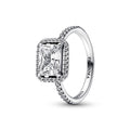 Pandora Timeless Bague Halo Scintillant Rectangulaire 192391C01
