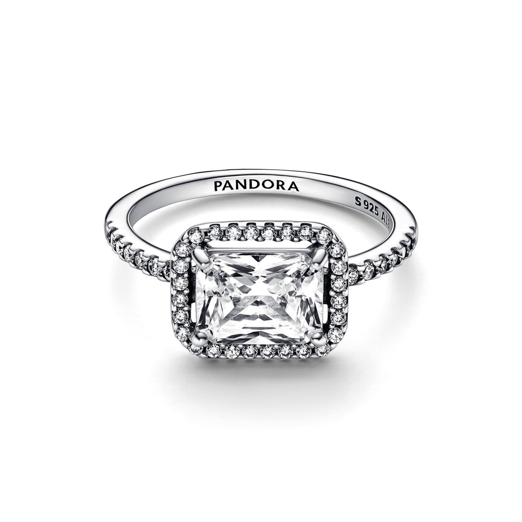 Pandora Timeless Bague Halo Scintillant Rectangulaire 192391C01