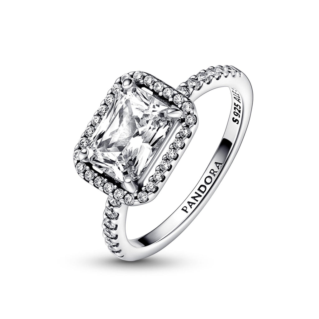 Pandora Timeless Bague Halo Scintillant Rectangulaire 192391C01