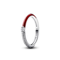 Pandora ME Pandora ME pavé en rood emaille ring 192528C01