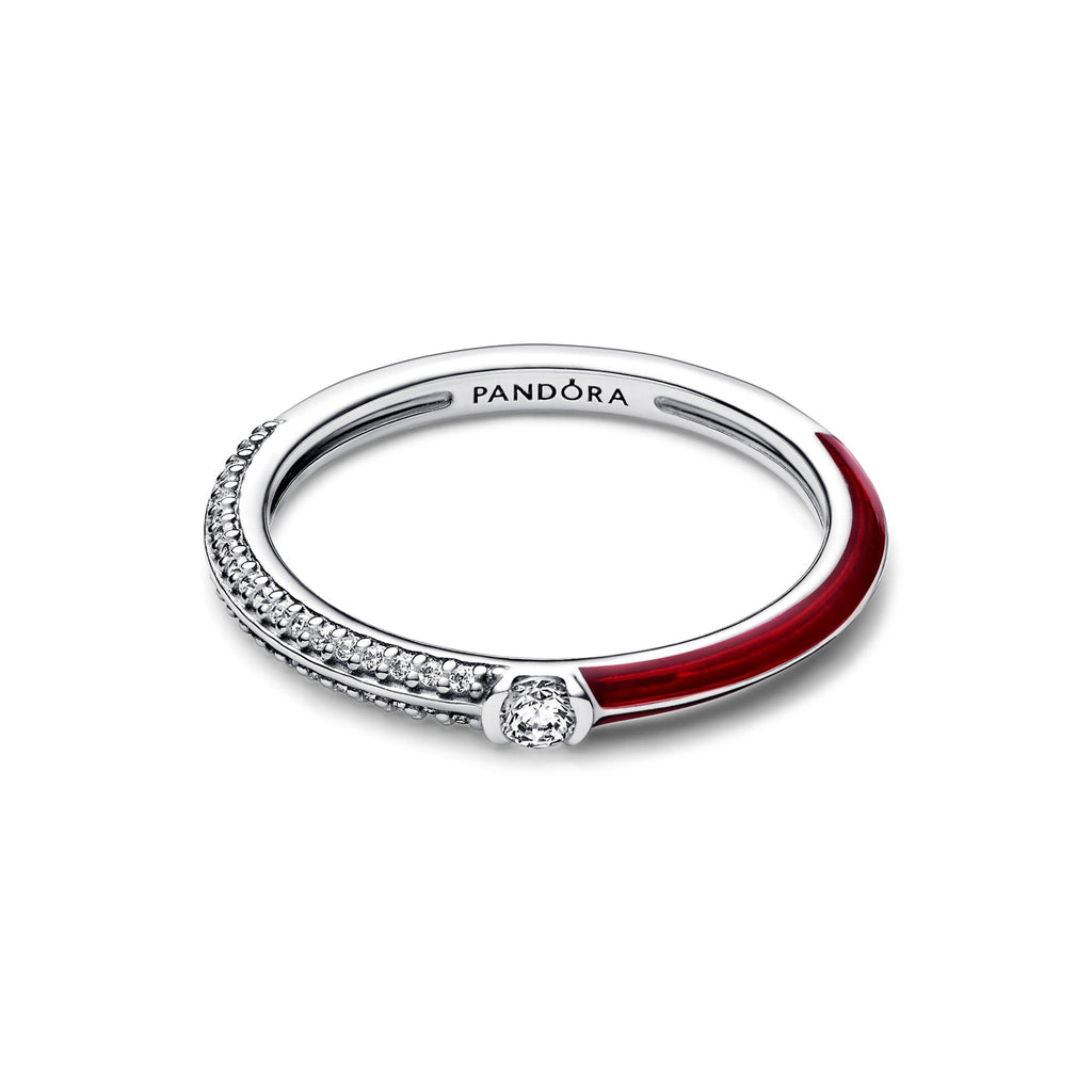 Pandora ME Bague Double Pavé & Rouge 192528C01