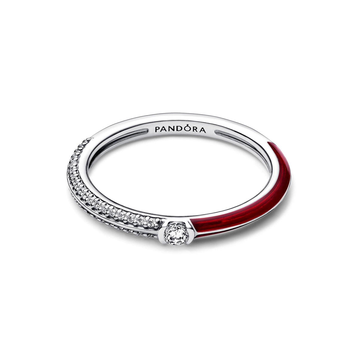 Pandora ME Bague Double Pavé & Rouge 192528C01