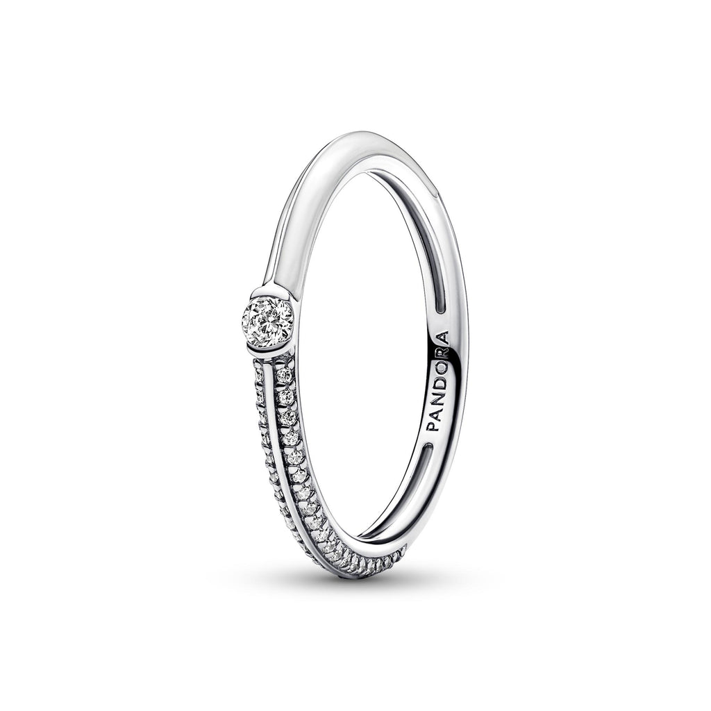 Pandora ME Bague Double Pavé & Blanche 192528C02