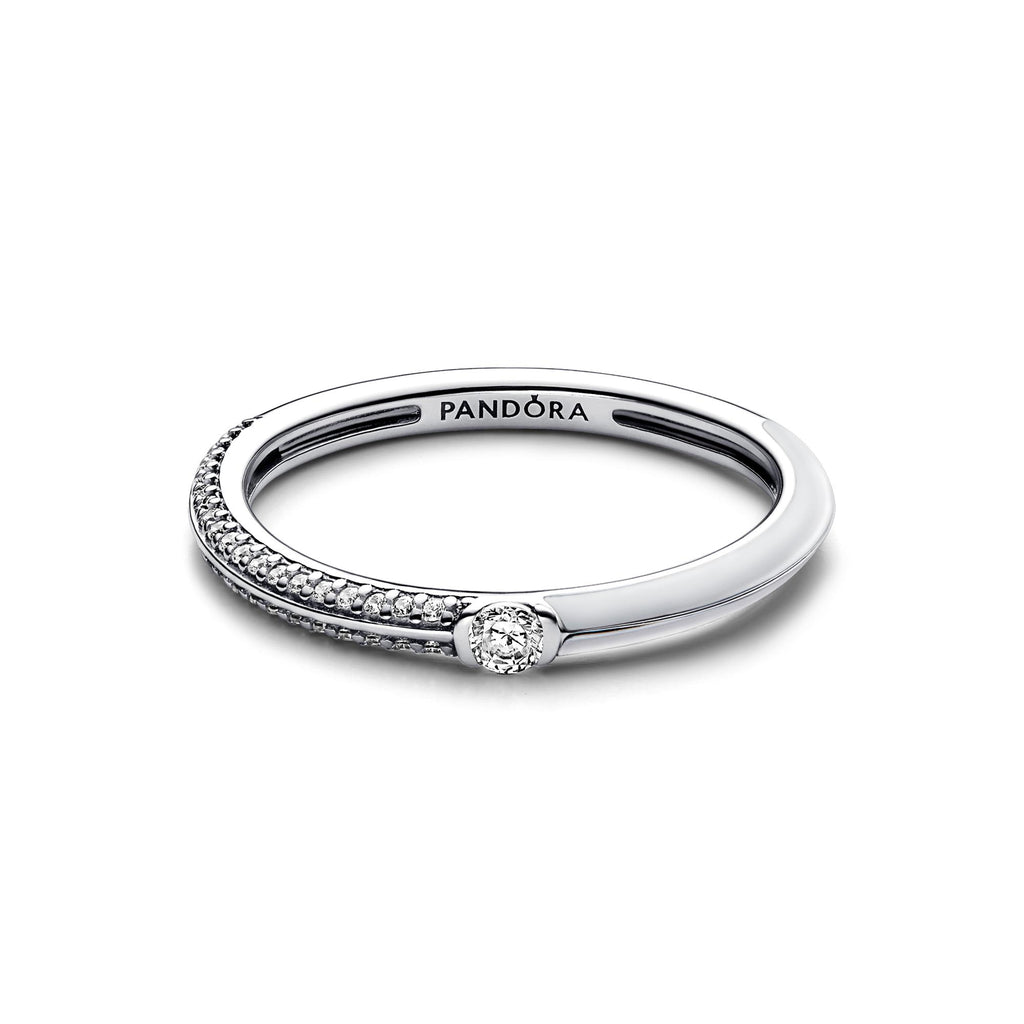 Pandora ME Bague Double Pavé & Blanche 192528C02