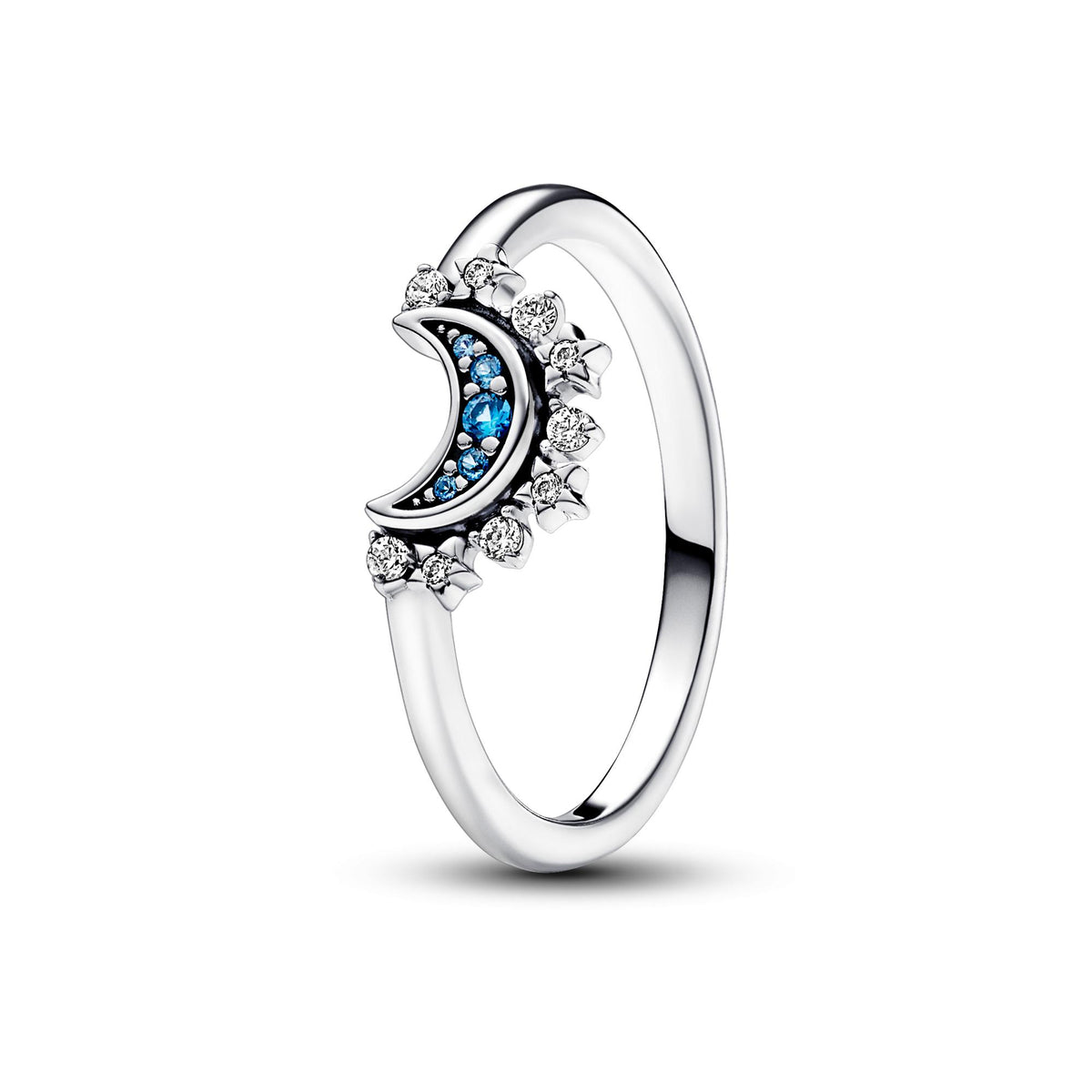 Pandora Moments Bague Céleste Lune Scintillante Bleue 192675C01