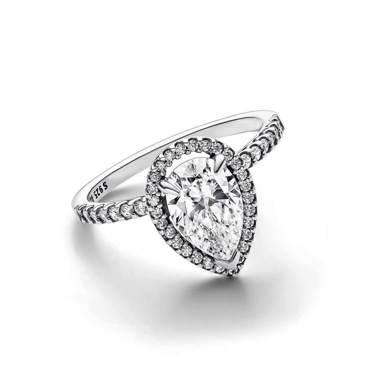 Pandora Timeless Bague Halo Poire Scintillante 193012C01