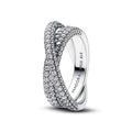 Pandora Timeless Anneau Double Croisé Pavé 193022C01