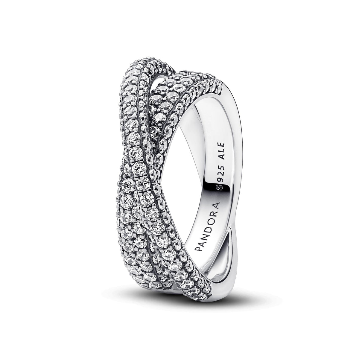 Pandora Timeless Anneau Double Croisé Pavé 193022C01