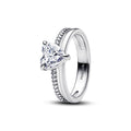 Pandora Timeless Bague Cœur Anneau Double 193100C01