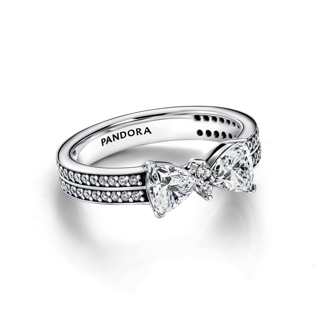 Pandora Timeless Bague Double Rang Nœud Scintillant 193552C01