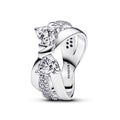 Pandora Timeless Bague Croisée Nœud Scintillant 193553C01