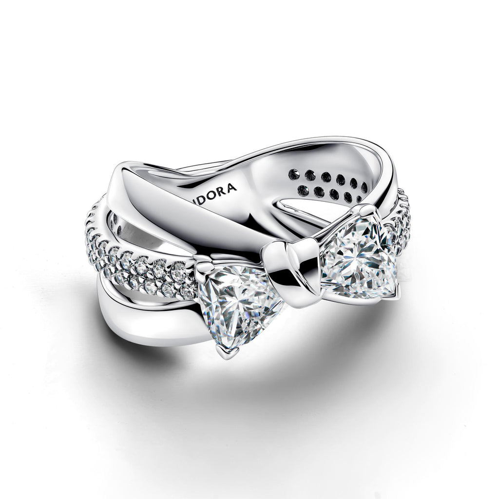 Pandora Timeless Bague Croisée Nœud Scintillant 193553C01