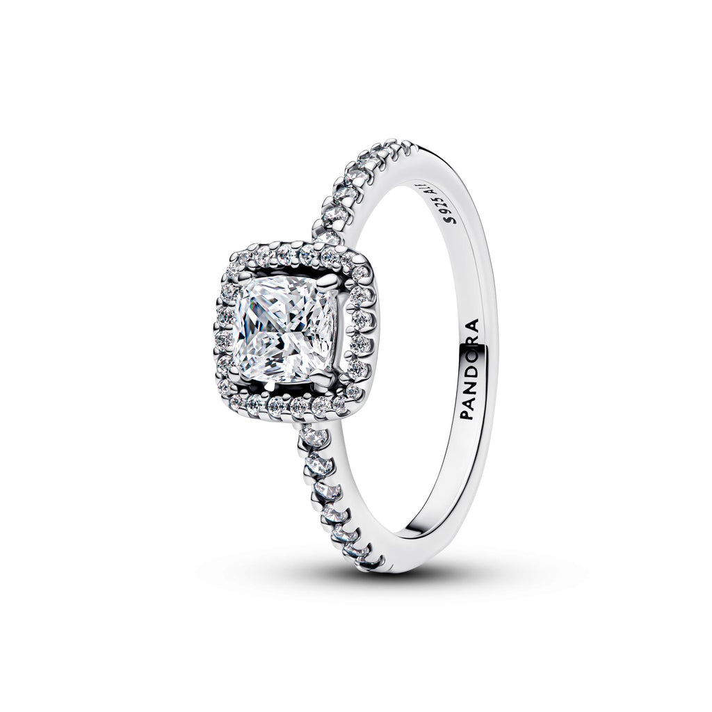 Pandora Timeless Bague Halo Carré Scintillante 193555C02