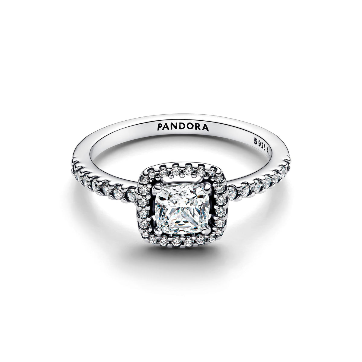 Pandora Timeless Bague Halo Carré Scintillante 193555C02