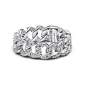 Pandora Timeless Bague Maille Cubaine Pavée 193557C01