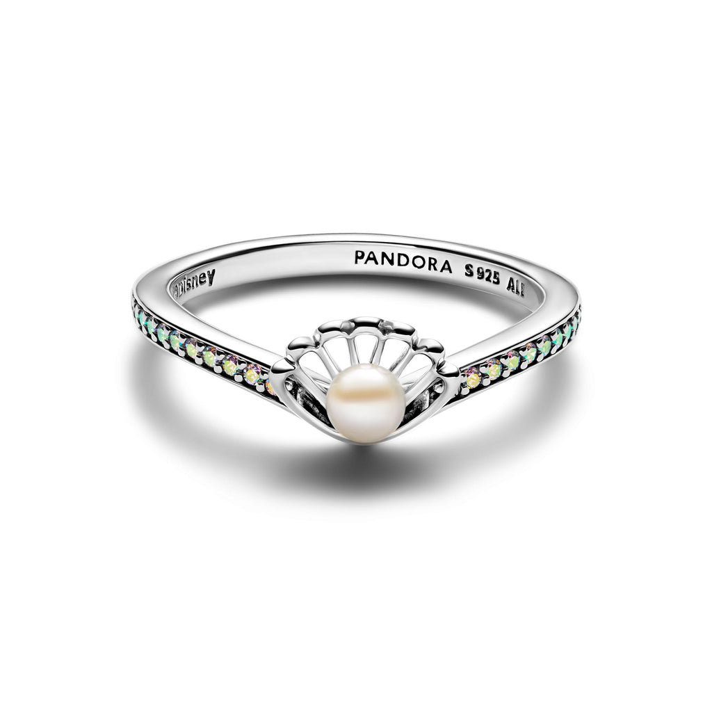 Pandora Disney Bague Perle de Culture d’Eau Douce Traitée Princesse Disney Arielle Coquillage 193654C01