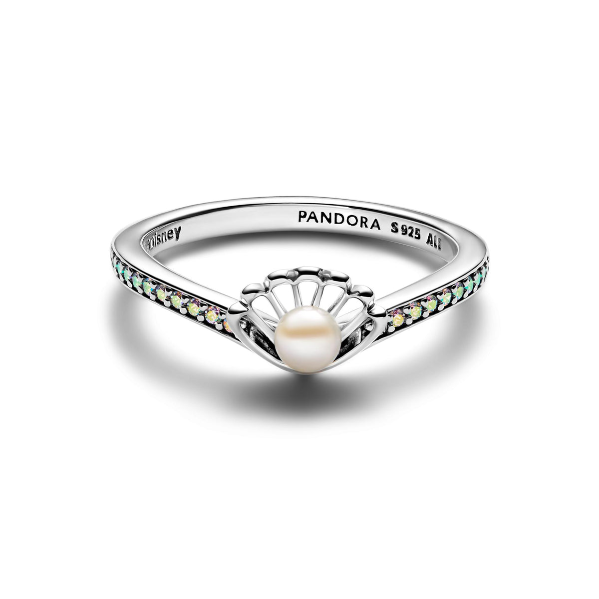 Pandora Disney Bague Perle de Culture d’Eau Douce Traitée Princesse Disney Arielle Coquillage 193654C01