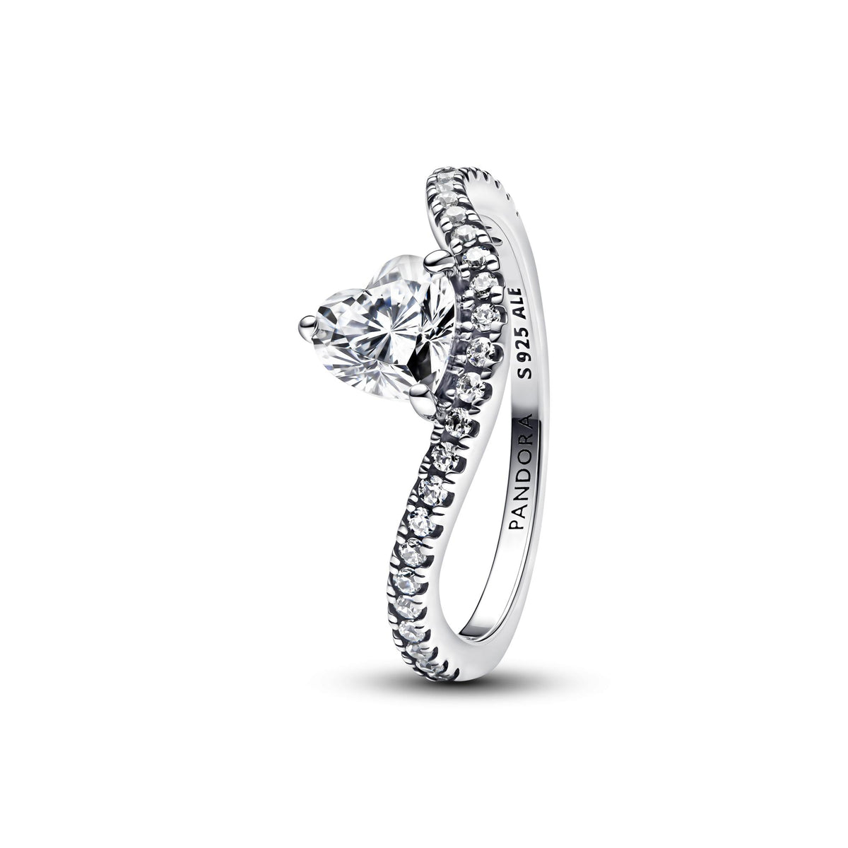 Pandora Timeless Bague Cœur Pavée Ondulée 193661C01