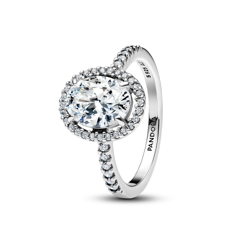 Pandora Timeless Bague Spectaculaire Halo Ovale Scintillant 193777C01