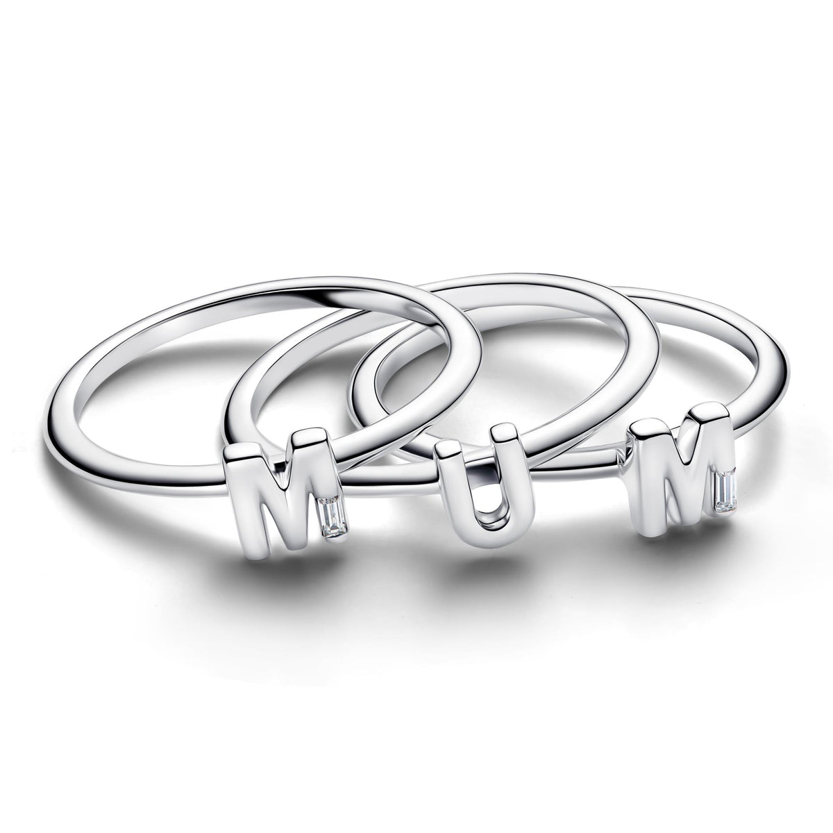 Pandora Moments Bague Séparable Lettres MUM 194458C01