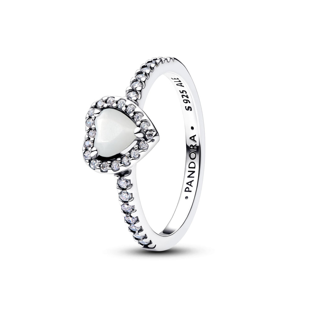 Pandora Timeless Bague Cœur Blanc Surélevé 198421C11