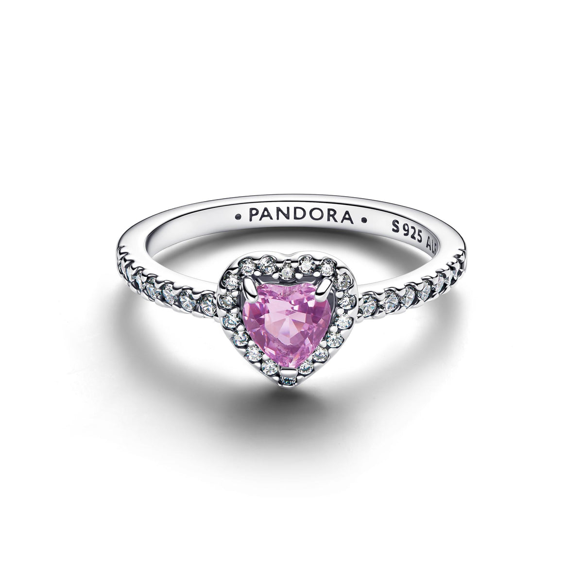 Pandora Timeless Bague Cœur Violet Clair Surélevé 198421C12