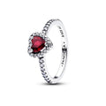 Pandora Timeless Bague Cœur Rose Fuchsia Surélevé 198421C13