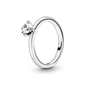 Pandora Moments Bague Solitaire Cœur Incolore 198691C01