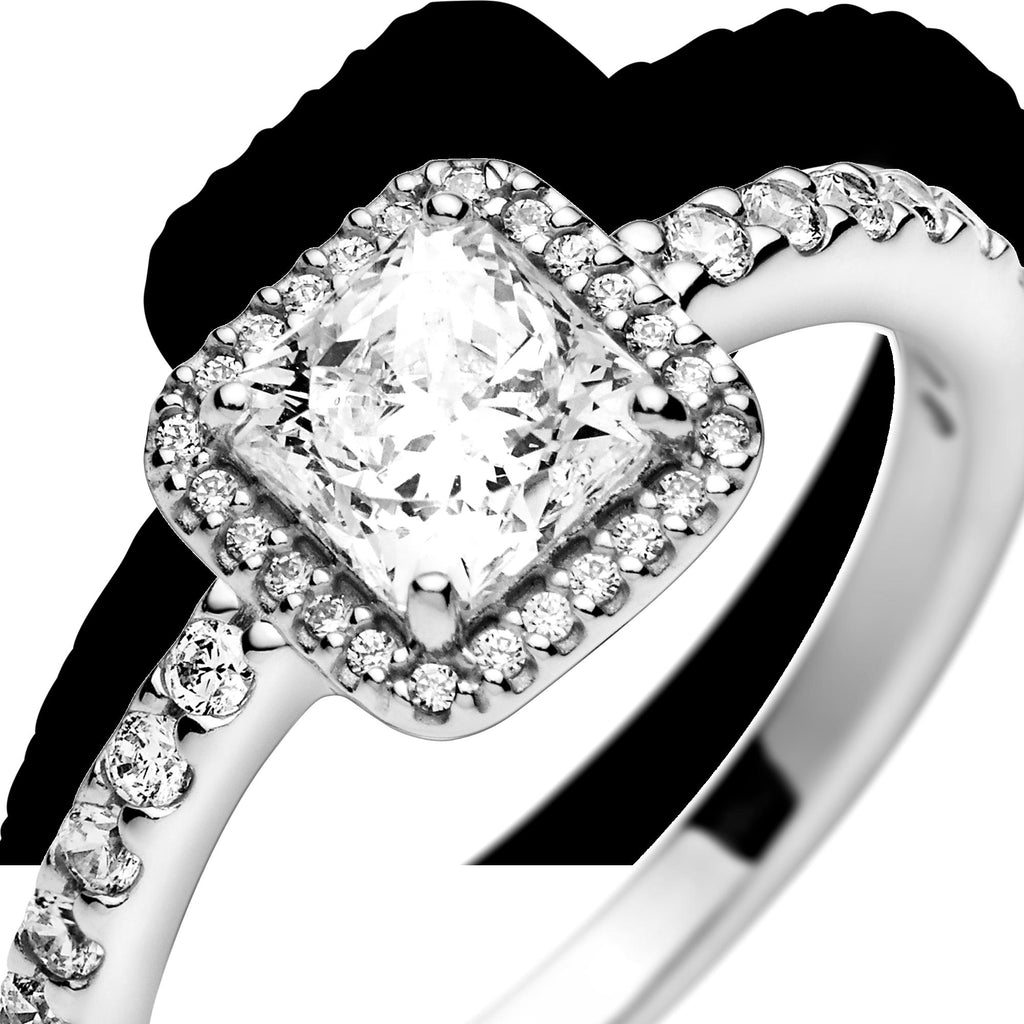 Pandora Timeless Bague Halo Carré Scintillant 198863C01