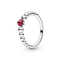 Pandora Moments Bague Perlée Rouge Flamboyant 198867C02-48
