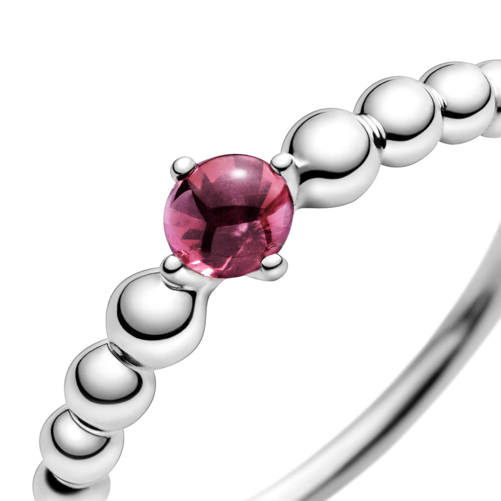 Pandora Moments Bague Perlée Rouge Flamboyant 198867C02-48