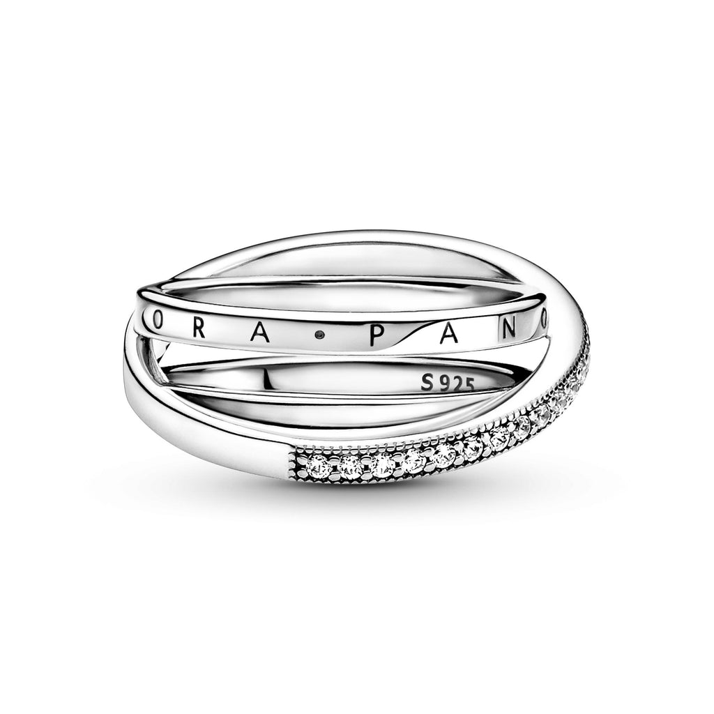 Pandora Signature Anneau Triple Pavé Croisé 199057C01