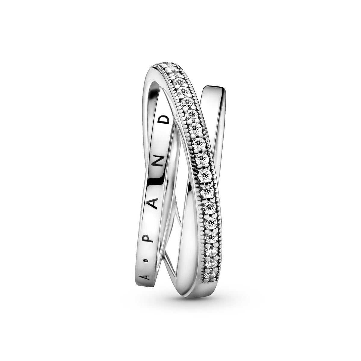 Pandora Signature Anneau Triple Pavé Croisé 199057C01