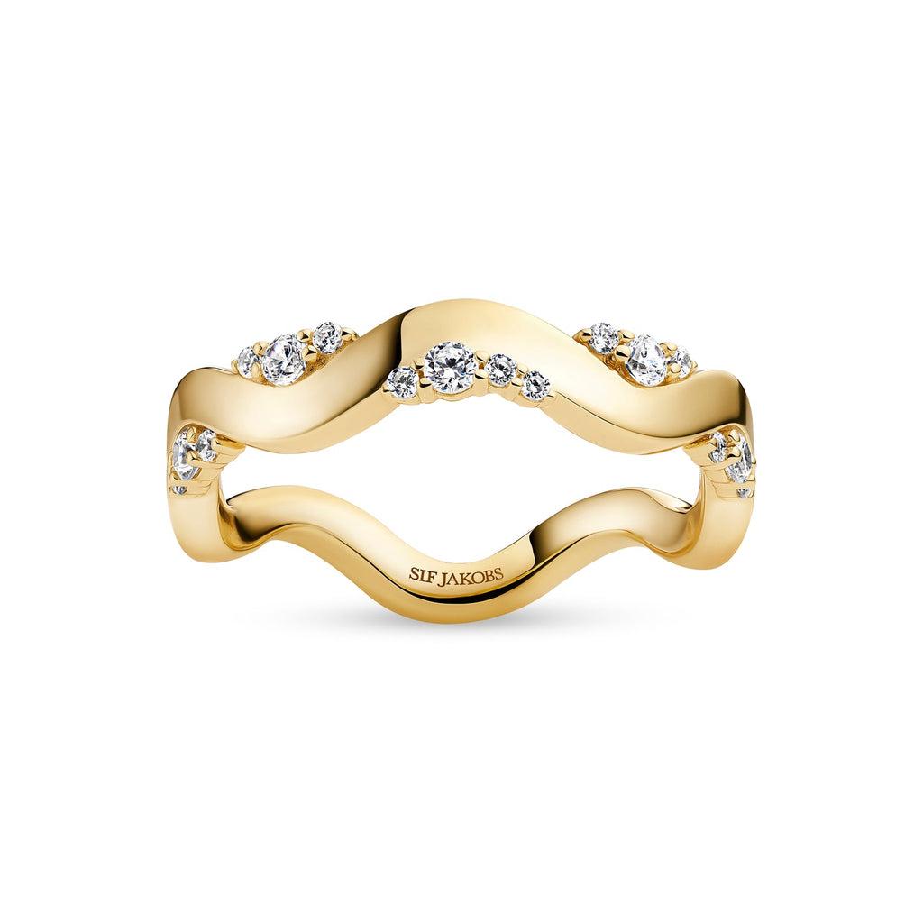 Sif Jakobs Bague Ellera Waves SJ-R2762-CZ-YG