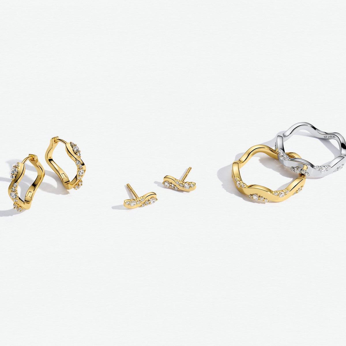 Sif Jakobs Boucles d'oreilles Ellera Waves SJ-E2759-CZ-YG
