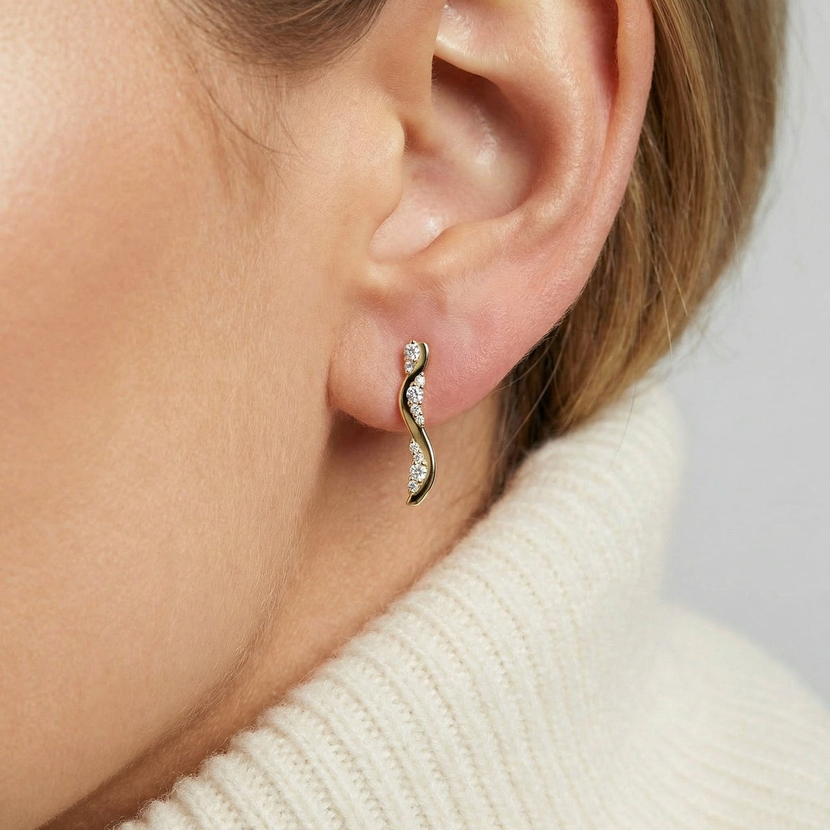 Sif Jakobs Boucles d'oreilles Ellera Waves SJ-E2763-CZ-YG