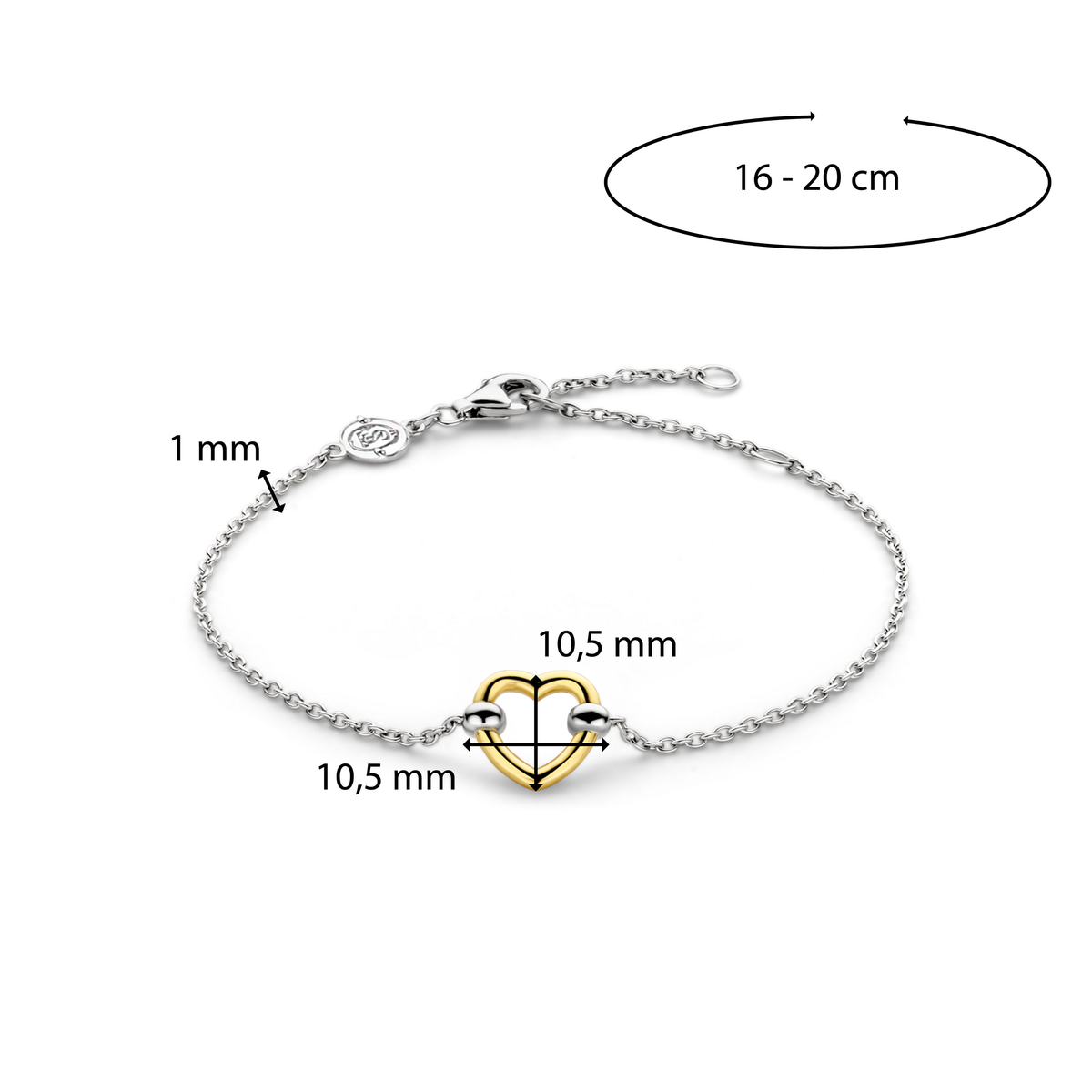 Ti Sento Milano Bracelet Amour, chance, bonheur 23017SY