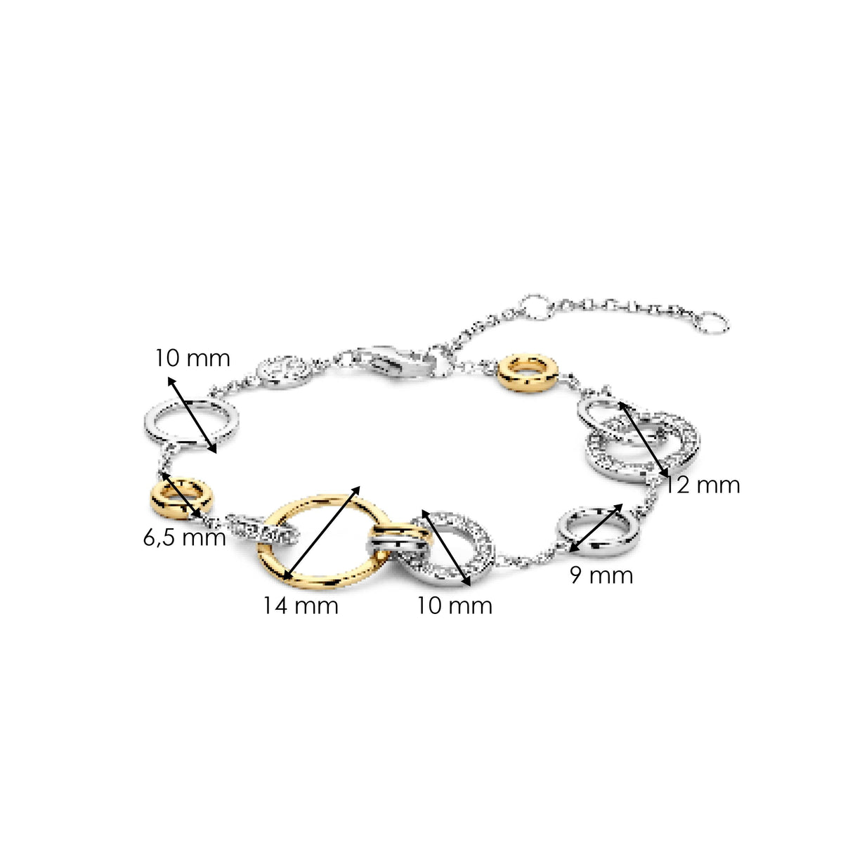 Ti Sento Milano Bracelet à charms Cercles 23047ZY