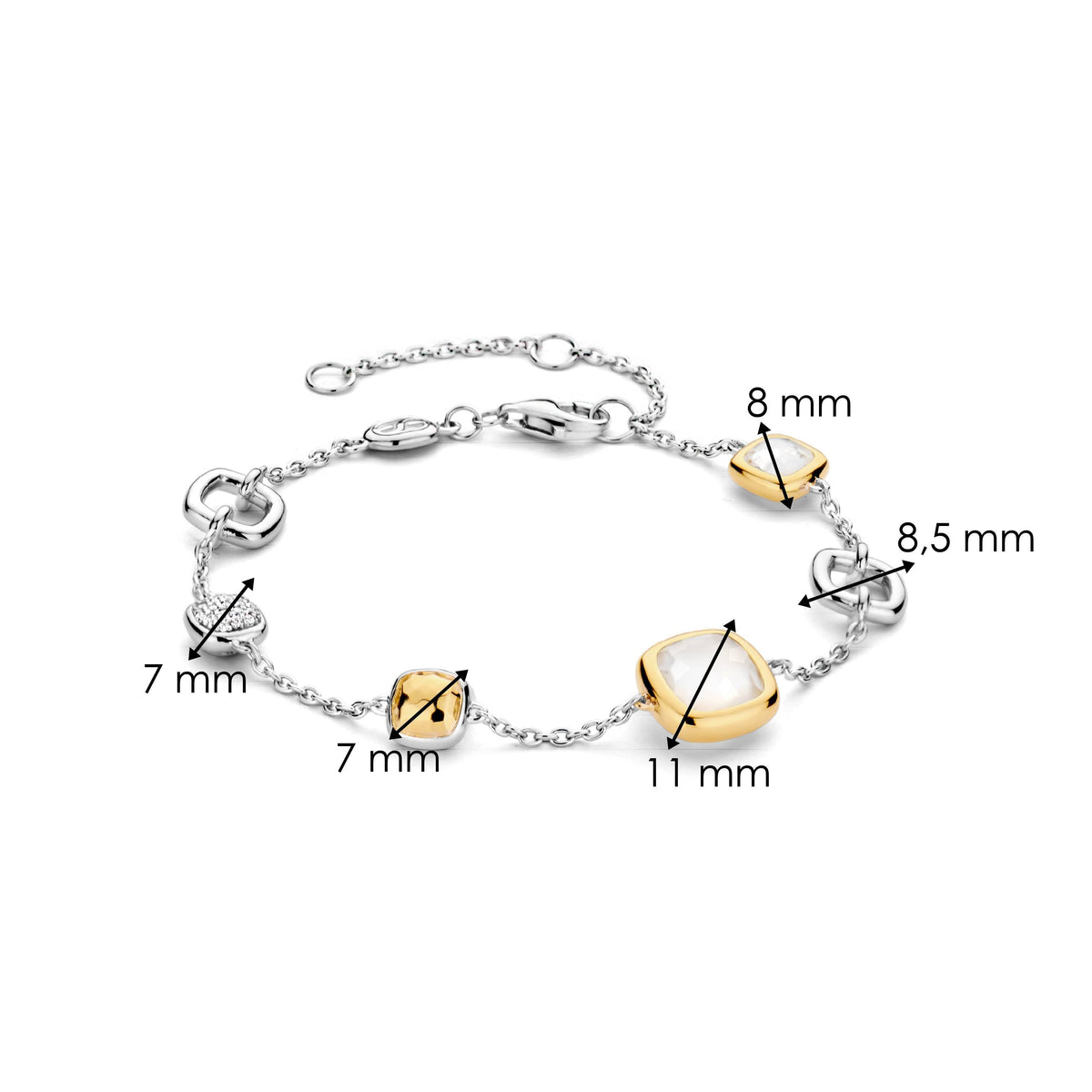 Ti Sento Milano Bracelet à charms Coussin et rectangle 23053MW